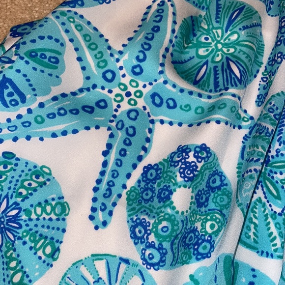 Lilly Pulitzer womens starfish and shells blue/white/gold with with tags!!!! - Picture 4 of 5